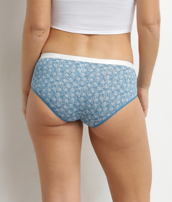 DIM Pacco da 5 boxer da donna in cotone elasticizzato con stampa marinara Les Pockets