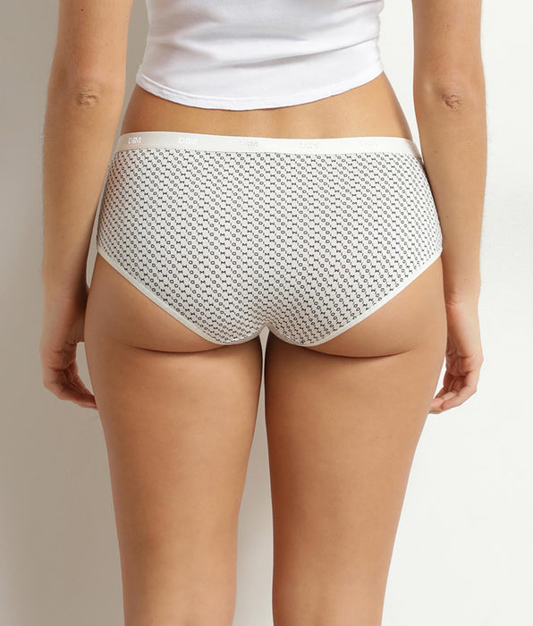DIM Pacco da 5 boxer da donna in cotone elasticizzato con logo Dim Les Pockets