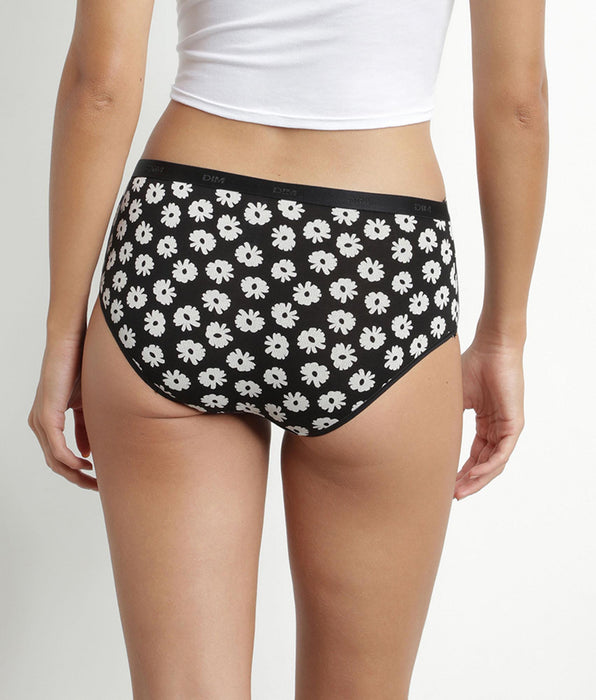 DIM Pacco da 3 Donna Nero Beige Floreale Cotone Stretch Shorty Les Pockets