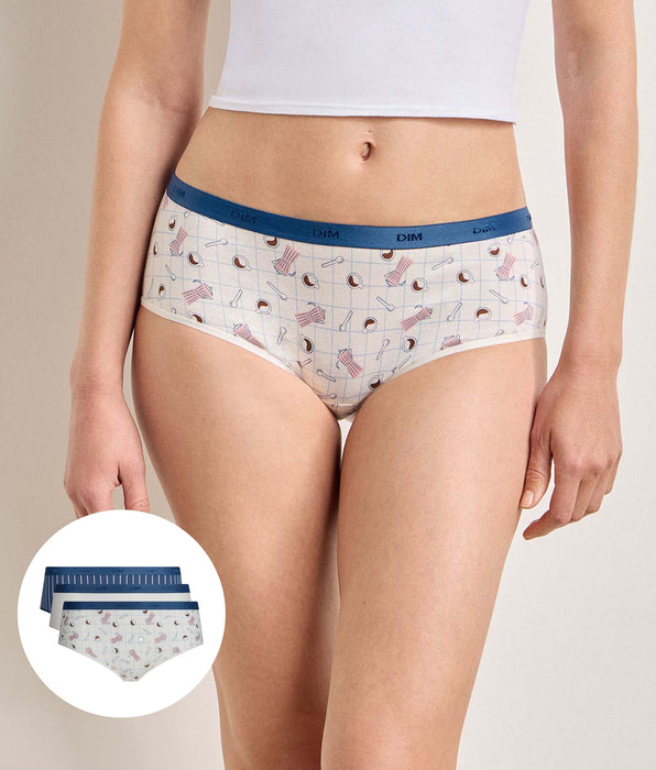 DIM Set da 3 shorty mattino dolce Les Pockets Coton