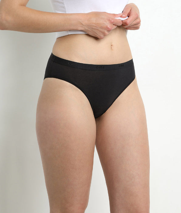 DIM Pacco da 3 slip nero/bianco/grigio Les Pockets Coton
