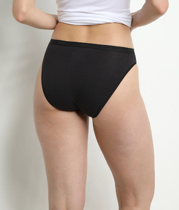 DIM Pacco da 3 slip nero/bianco/grigio Les Pockets Coton