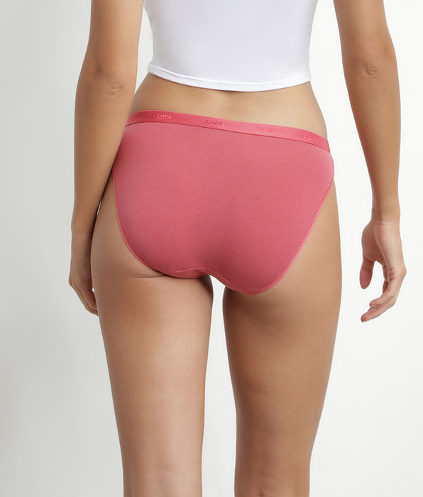 DIM Pacco da 3 slip donna in cotone elasticizzato Beige Rosa Grigio Les Pockets Ecodim