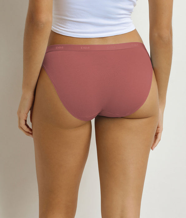 DIM Pacco da 3 slip Donna Rosso, Rosa, Bianco Les Pockets Ecodim