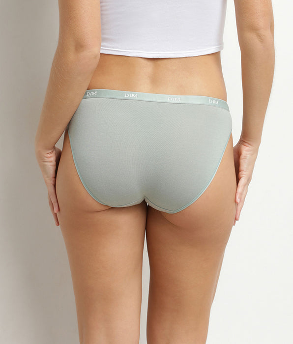 DIM Pacco da 5 slip da donna in cotone elasticizzato terracotta Les Pockets Ecodim