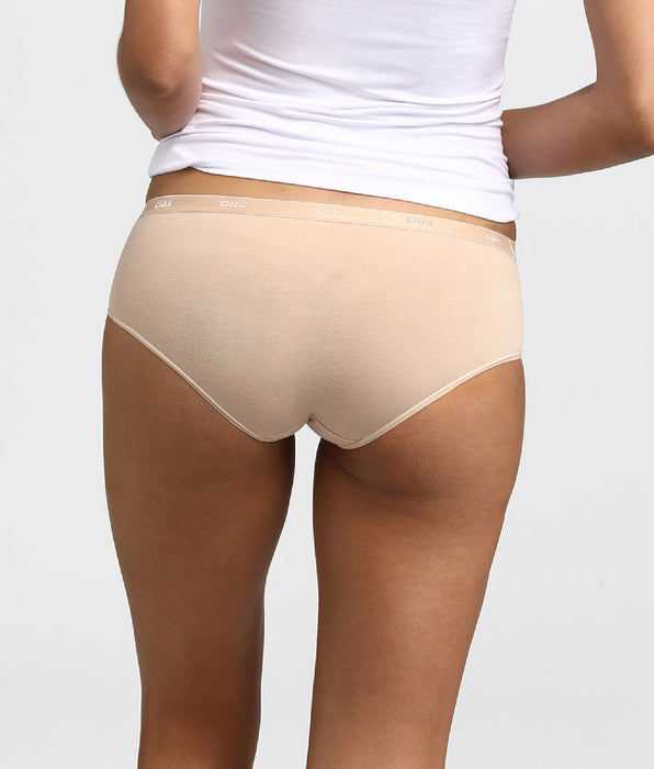 DIM Pacco da 3 boxer Les Pockets in cotone bianco/pelle/nero