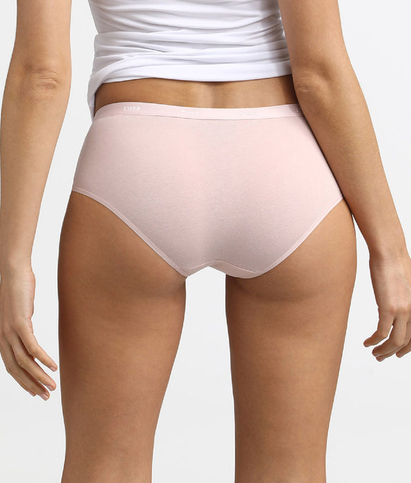 DIM Pacco da 3 Boxer Les Pockets Cotone Pelle/Rosa/Perla