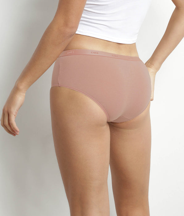 DIM Pacco da 3 Shorty da donna in cotone elasticizzato grigio rosa Les Pockets Ecodim