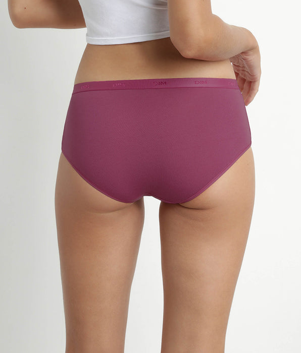 DIM Pacco da 3 boxer donna in cotone elasticizzato rosso verde Les Pockets Ecodim