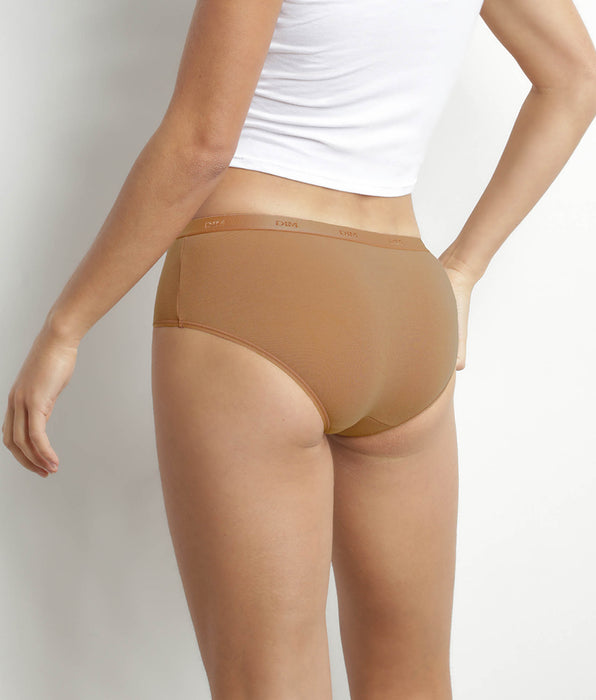 DIM Pacco da 3 boxer donna in cotone elasticizzato arancione Les Pockets Ecodim