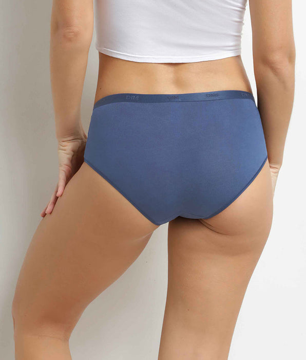 DIM Pacco da 3 boxer da donna in cotone elasticizzato Grigio Rosso Les Pockets Ecodim