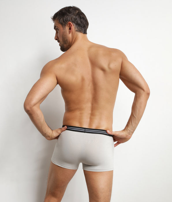 DIM Pacco da 2 boxer da uomo in cotone elasticizzato Nero Grigio EcoDim