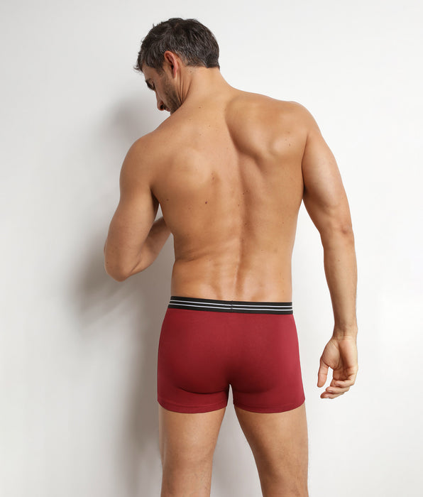 DIM Pacco da 2 boxer da uomo in cotone elasticizzato Rosso EcoDim