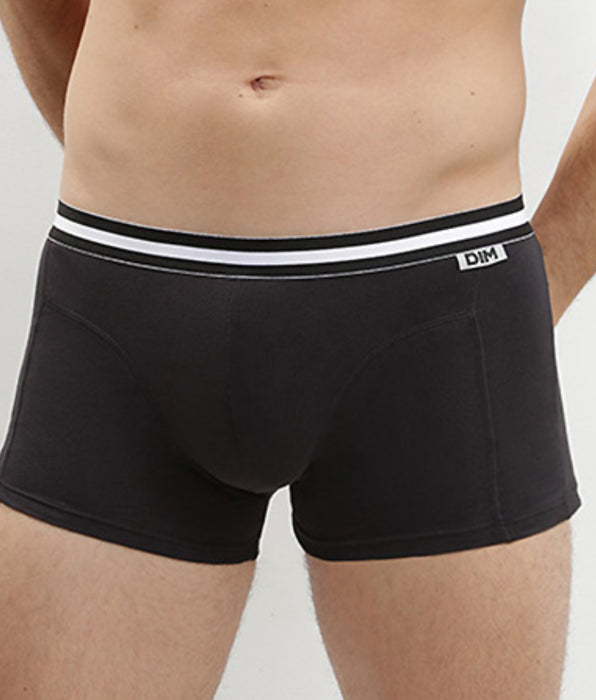 DIM Pacco da 4 boxer in cotone nero ECODIM