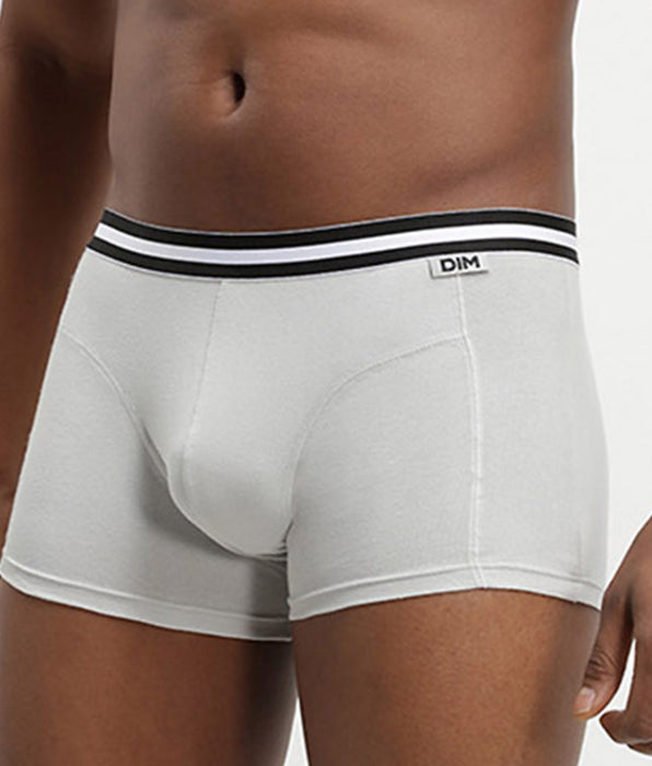 DIM Pacco da 4 boxer in cotone ECODIM nero e grigio