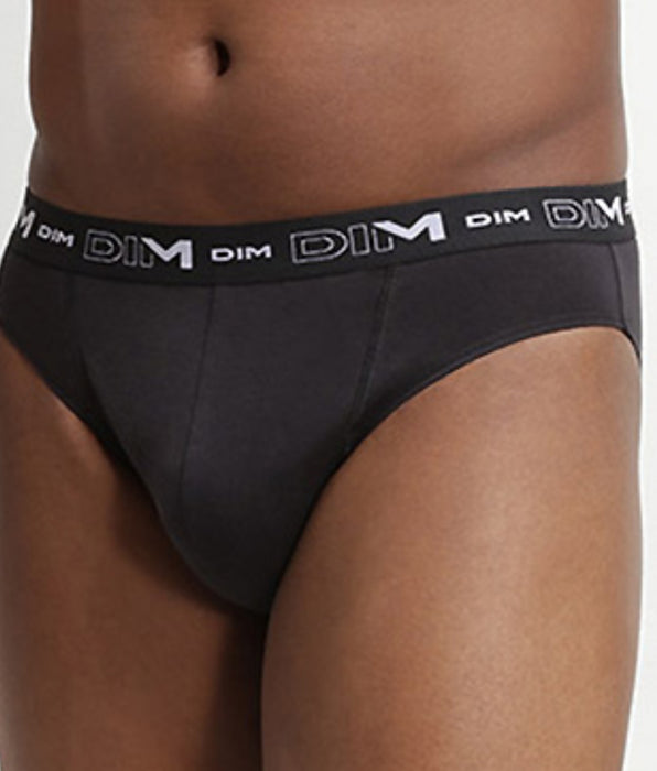 DIM Pacco da 3 paia in cotone elasticizzato nero da uomo