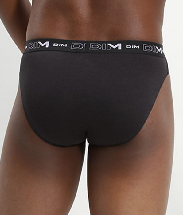 DIM Pacco da 3 paia in cotone elasticizzato nero da uomo