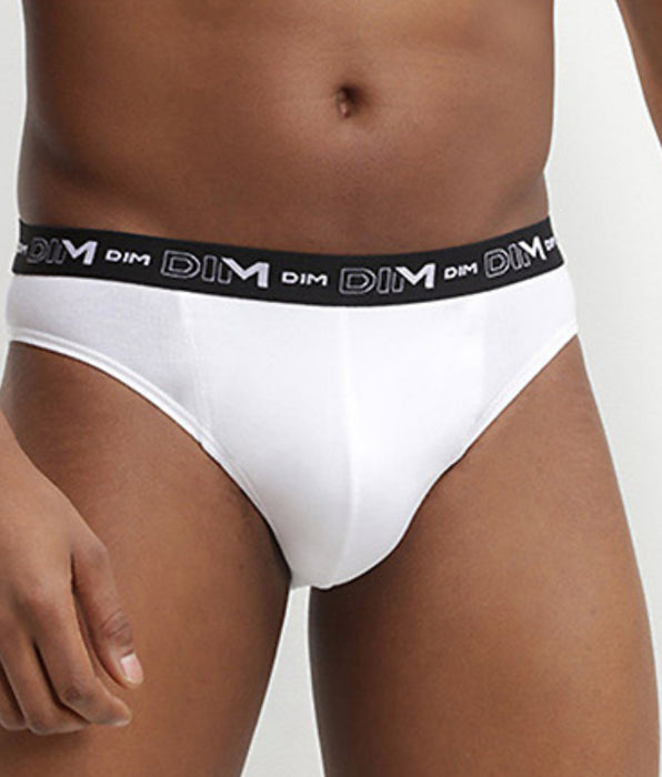 DIM Pacco da 3 paia in cotone elasticizzato nero, grigio e bianco per uomo