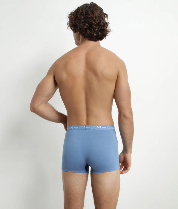 DIM Pacco da 3 boxer da uomo in cotone elasticizzato Blu Riviera Denim Nero Dim