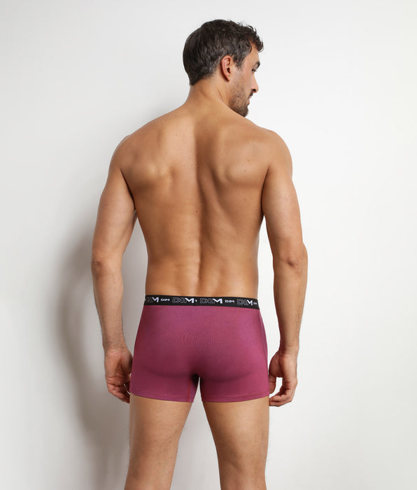DIM Pacco da 3 boxer da uomo Mauve Eclipse Dim Coton Stretch