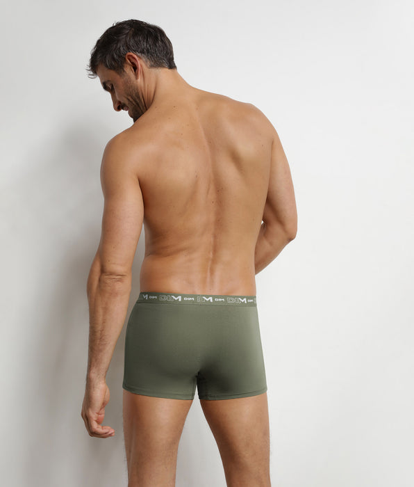 DIM Pacco da 3 boxer da uomo Jungle Pop Dim Coton Stretch