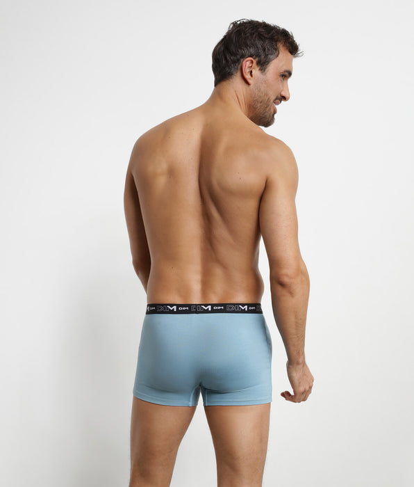 DIM Pacco da 3 boxer da uomo Intemporel Blu Cielo Dim Coton Stretch