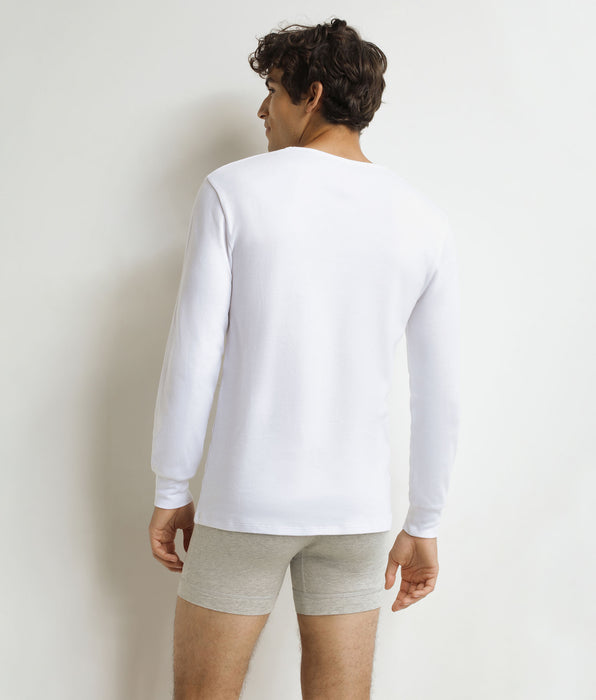 DIM T-shirt Dim Thermal da uomo in cotone bianco