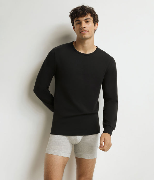 DIM T-shirt da uomo in cotone nero Dim Thermal
