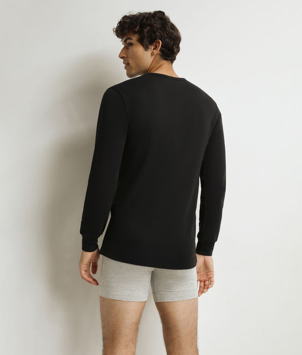 DIM T-shirt da uomo in cotone nero Dim Thermal