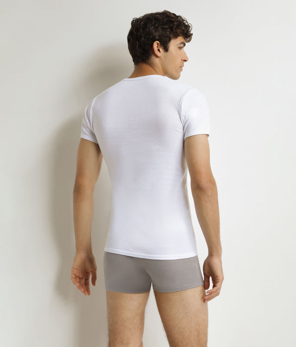 DIM Pacco da 2 t-shirt EcoDim Uomo in cotone bianco a girocollo