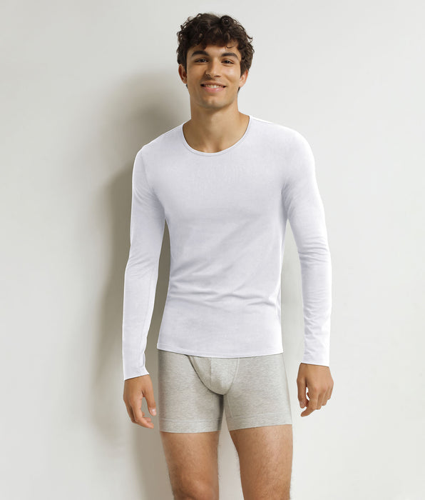 DIM T-shirt a maniche lunghe Uomo Bianco Dim Thermal