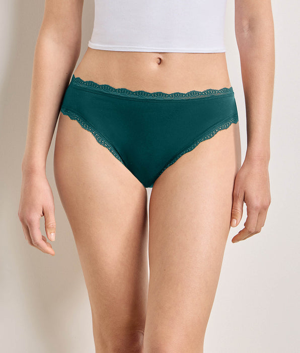 DIM Confezione da 2 slip rosa smeraldo Daily Coton Dentelle