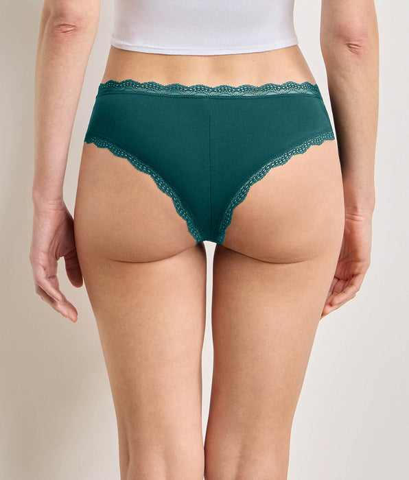 DIM Confezione da 2 slip rosa smeraldo Daily Coton Dentelle