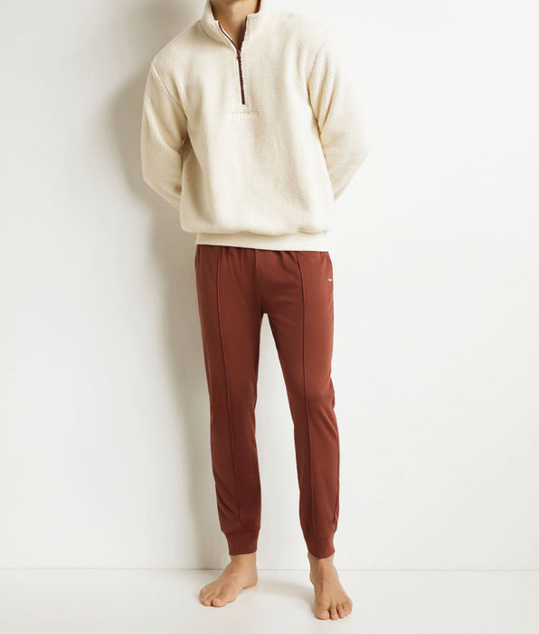 DIM Pantaloni del pigiama da uomo bordeaux Dim