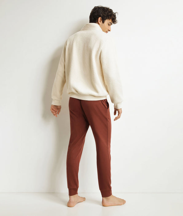DIM Pantaloni del pigiama da uomo bordeaux Dim