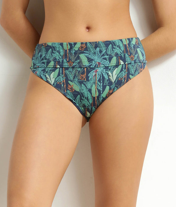 DIM Slip da bagno a vita alta con motivo tropicale Dim Swimwear