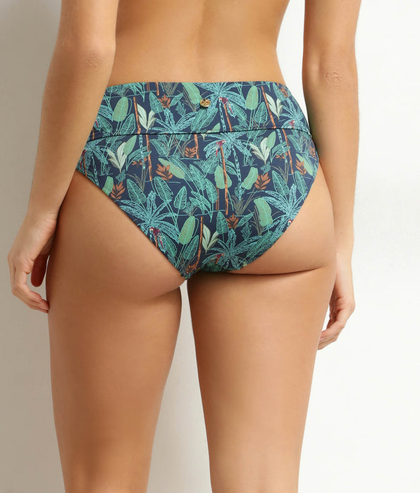 DIM Slip da bagno a vita alta con motivo tropicale Dim Swimwear