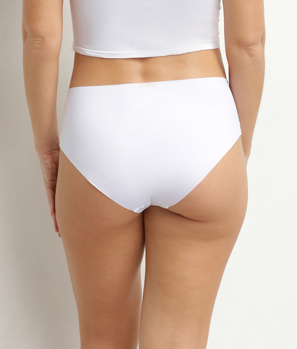 DIM Slip a vita alta da donna invisibile in microfibra Bianco Dim