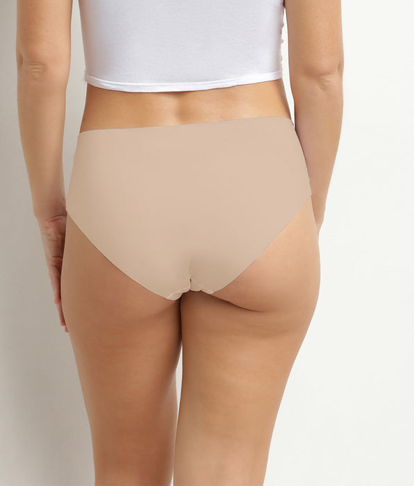 DIM Slip a vita alta da donna invisibile in microfibra Nude Dim