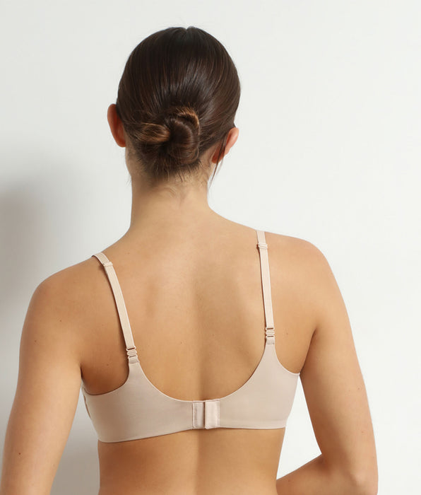 DIM Reggiseno imbottito con ferretto in microfibra Nude Dim Invisible