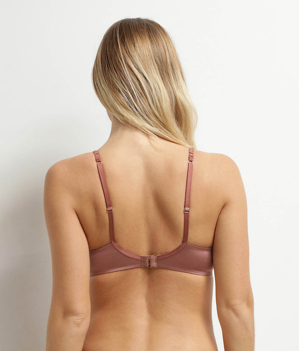 DIM Reggiseno a balconcino con ferretto in pizzo Marron Chocolove