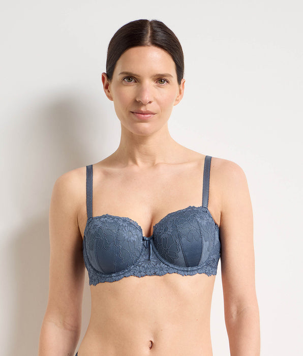 DIM Reggiseno balconcino imbottito con ferretto blu cipria Slow Days Fresh Vibes