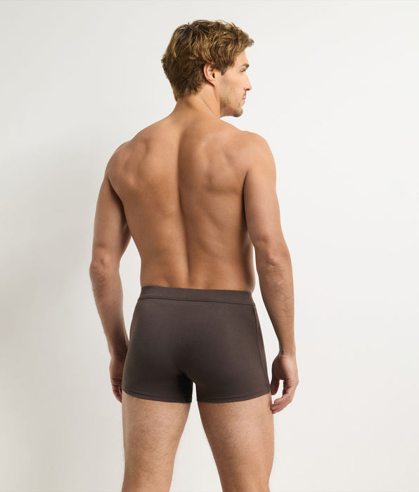 DIM Boxer uomo con cintura elasticizzata color cioccolato intenso Gentleman