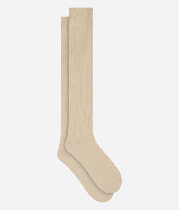 DIM Calze al ginocchio da donna beige avorio